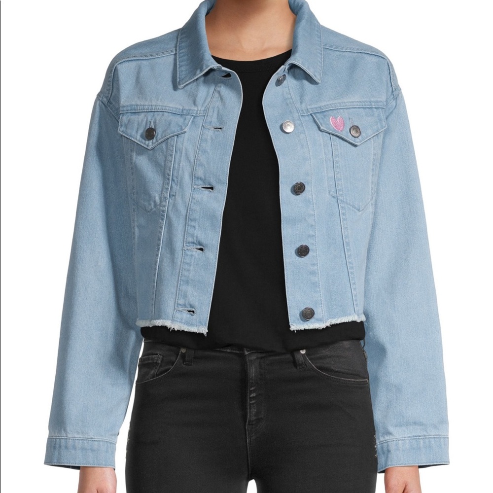 Cupcakes and cashmere Crop Denim Jacket